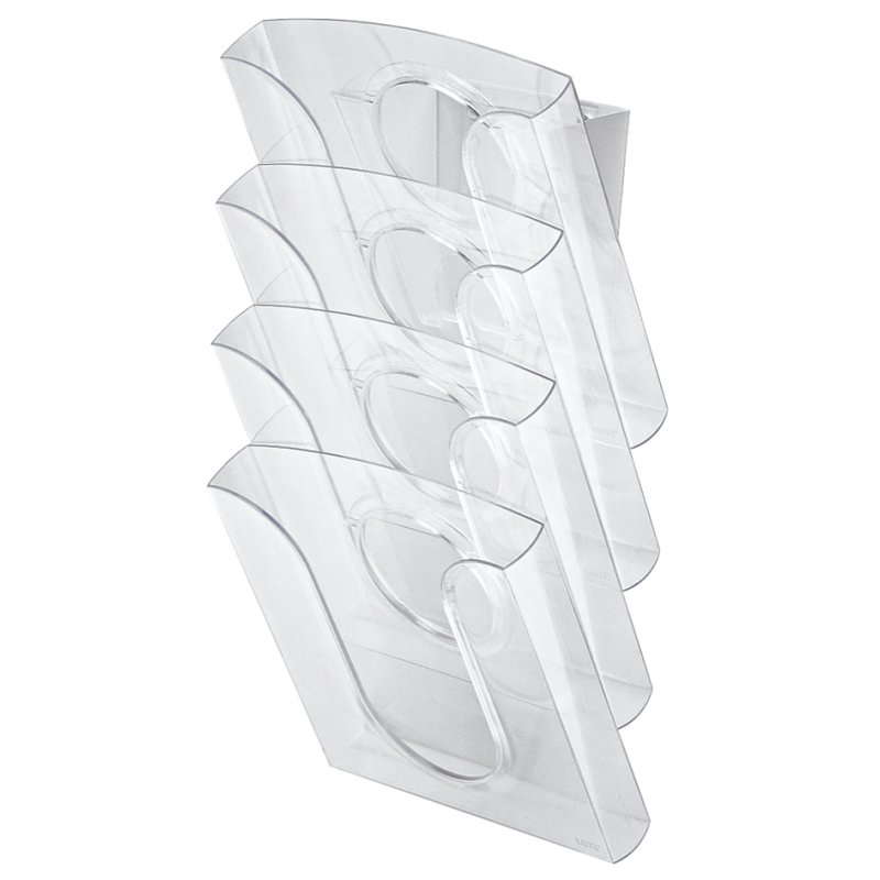 LEITZ desk stand and wall holder Presenter Set, crystal clear, A4