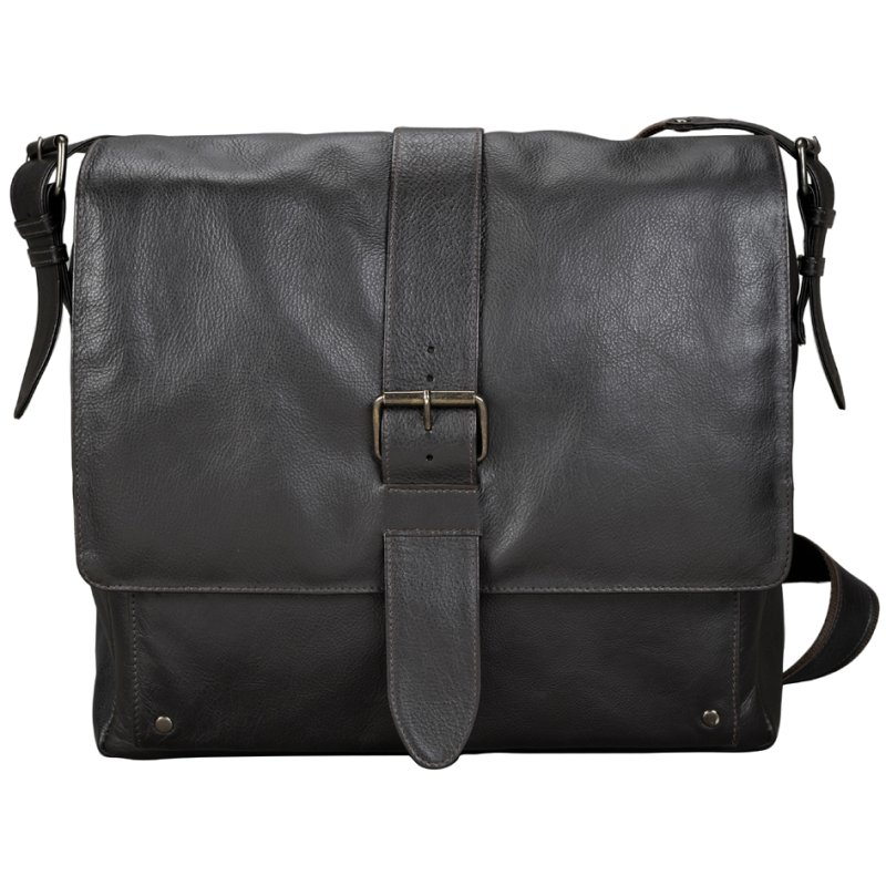 PRIDE&SOUL sacoche NEO, cuir, marron foncé, 340×90×320 mm