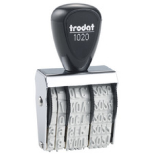 trodat draagbare frankeedatumstempel 1020, 5×32 mm, vernikkeld metaal