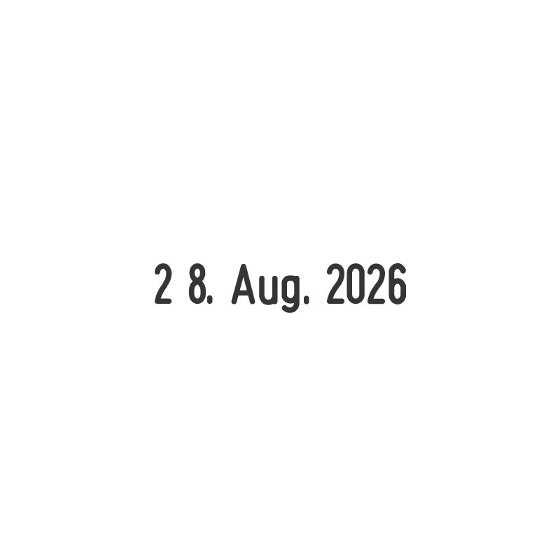 trodat datumstempel 1020, 5 × 32 mm, vernikkeld metalen behuizing