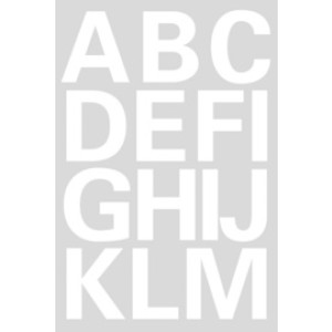 HERMA letterstickers A-Z, folie wit, 25 mm, 30 stuks