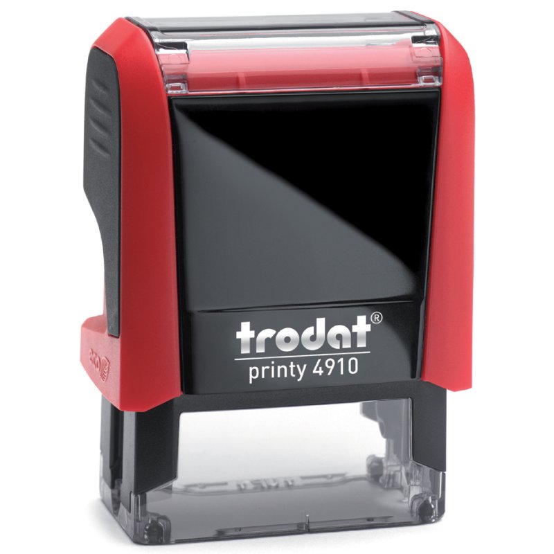 trodat tekststempel Printy 4910 4.0, 3-regelig, rood, zelfinkleurend