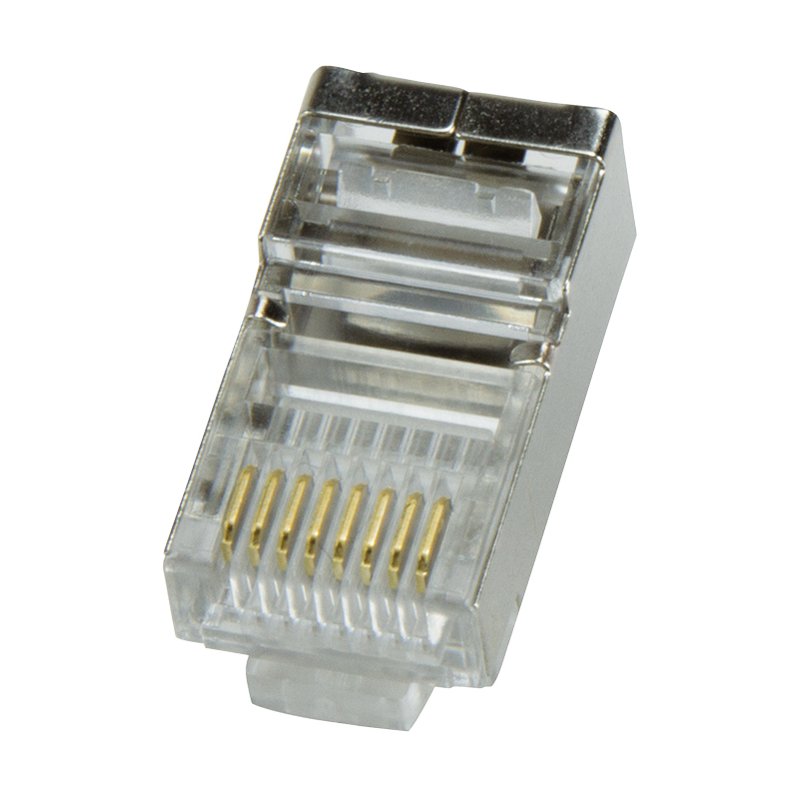 LogiLink Professional Connecteur RJ45 pour câble rond, Cat.5e, blindé, 100 pièces