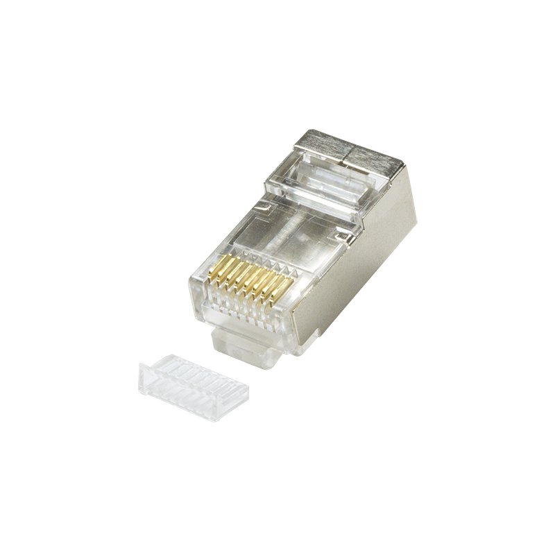 LogiLink Professional Connecteur RJ45 pour câble rond, Cat.5e, blindé, 100 pièces