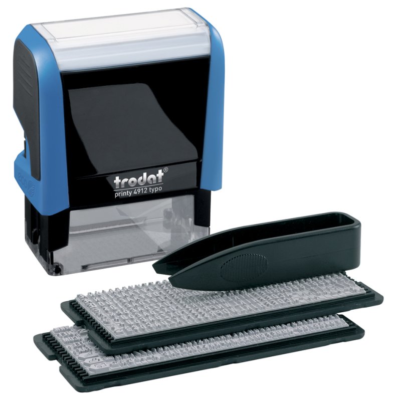trodat tekststempel automatisch Printy Set, zelfzettend, 47×18 mm, 4 regels