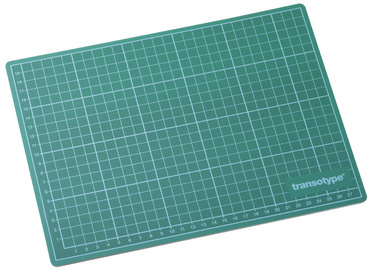 Transotype snijmat, 300×220×3 mm, groen/zwart, zelfherstellend oppervlak