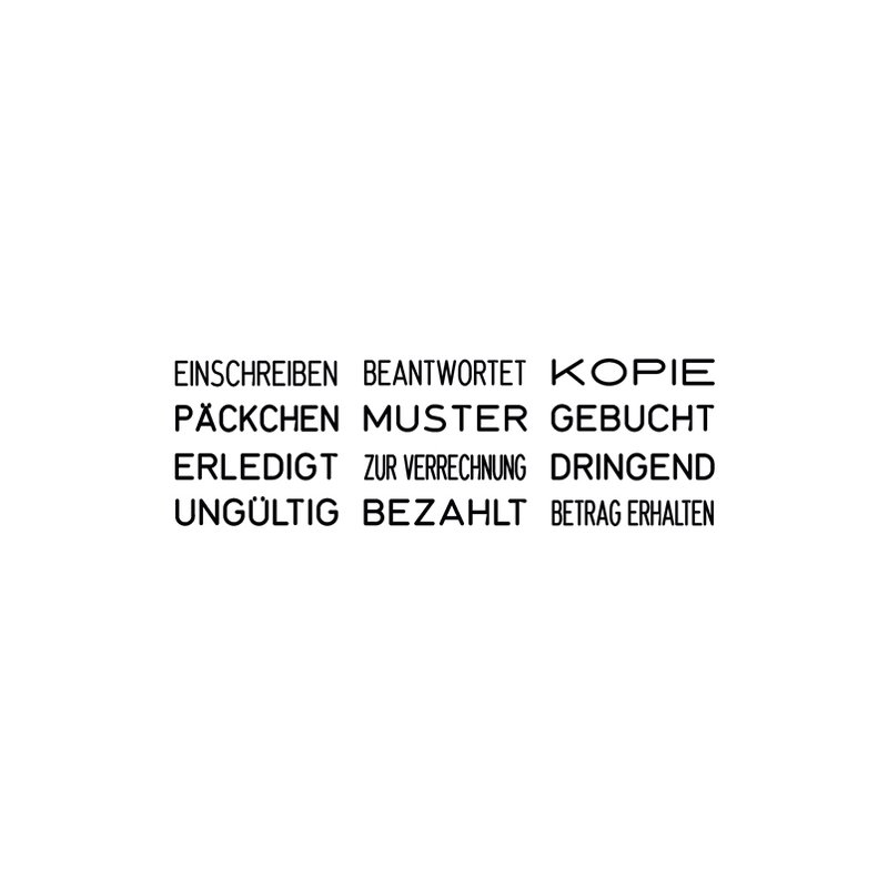 trodat woordbandstempel Printy 4822, zelfinkleurend, 4 × 29 mm, 12 teksten