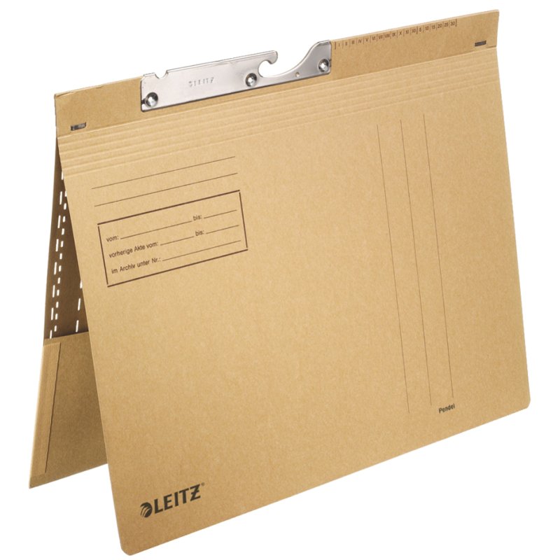 LEITZ ensemble de chemises suspendues A4 avec onglet, naturel, 50 pièces