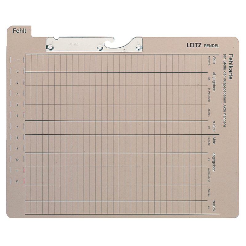 LEITZ pendelfehlkaart grey, manila card 450 g/m², 25 pieces