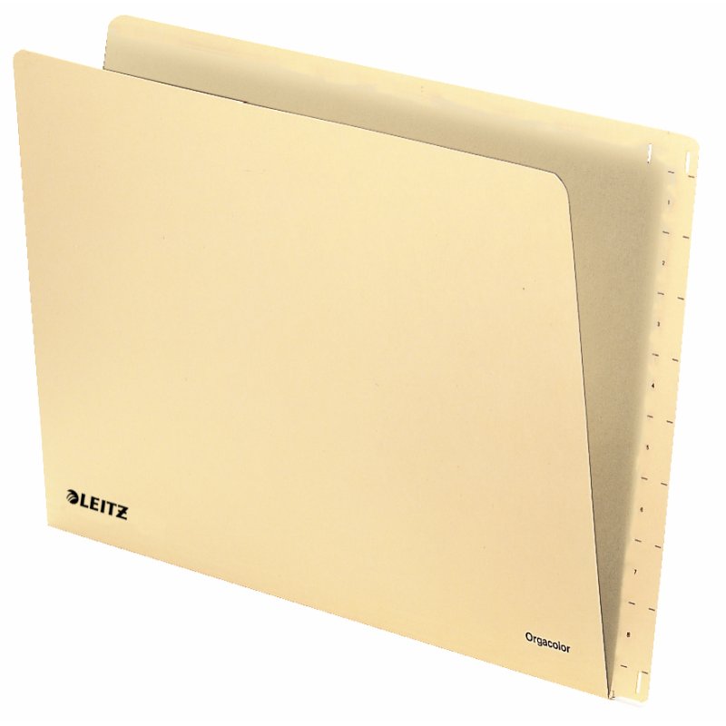 Leitz kleurenmapje met tabs A4, chamois, 100 stuks