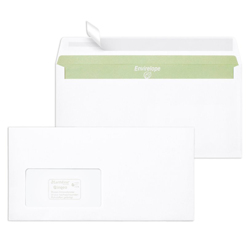 MAILmedia enveloppes DIN long, blanc, fenêtre gauche, 1000 pièces