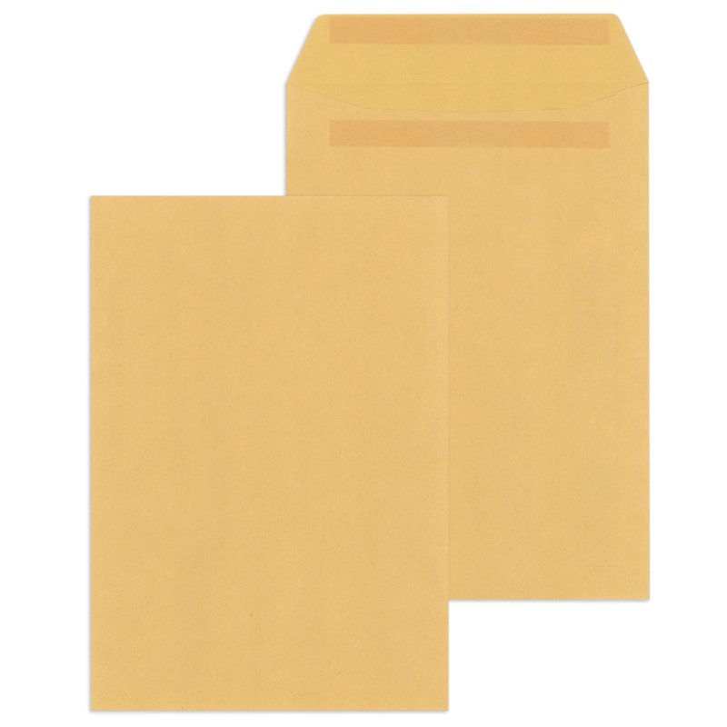 MAILmedia enveloppes d'expédition C4 auto-adhésives, kraft naturel, 250 pièces