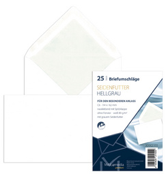 MAILmedia enveloppen C6, wit, zijdevoering, natklevend, 25 stuks