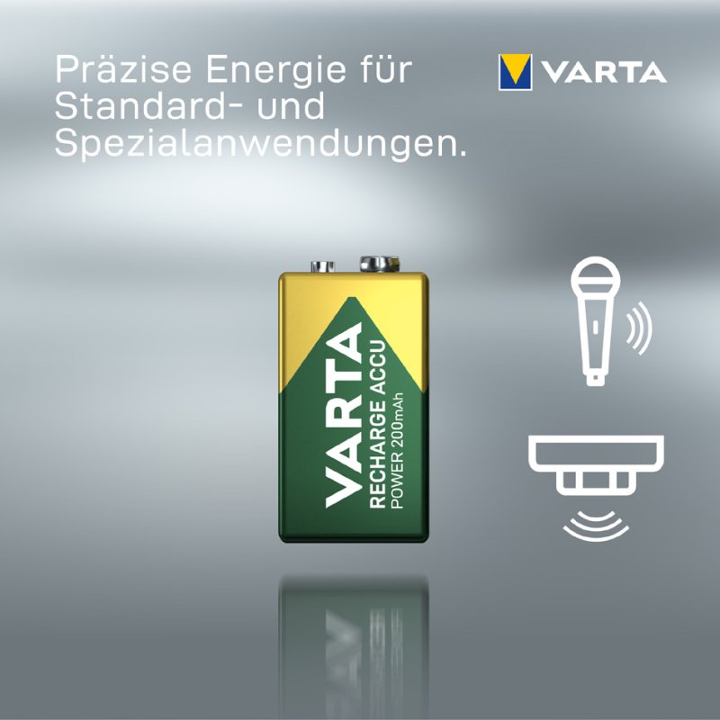 VARTA oplaadbare batterij RECHARGE ACCU Power, 9V blok, NiMH 200 mAh