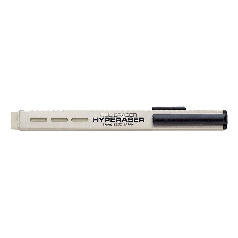 Pentel HYPERASER ZE 32 gum pen, refillable, for ink and ballpoint