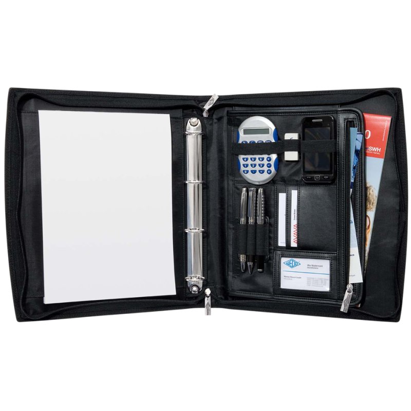 WEDO Elegance organiser, A4, artificial leather/nylon, black