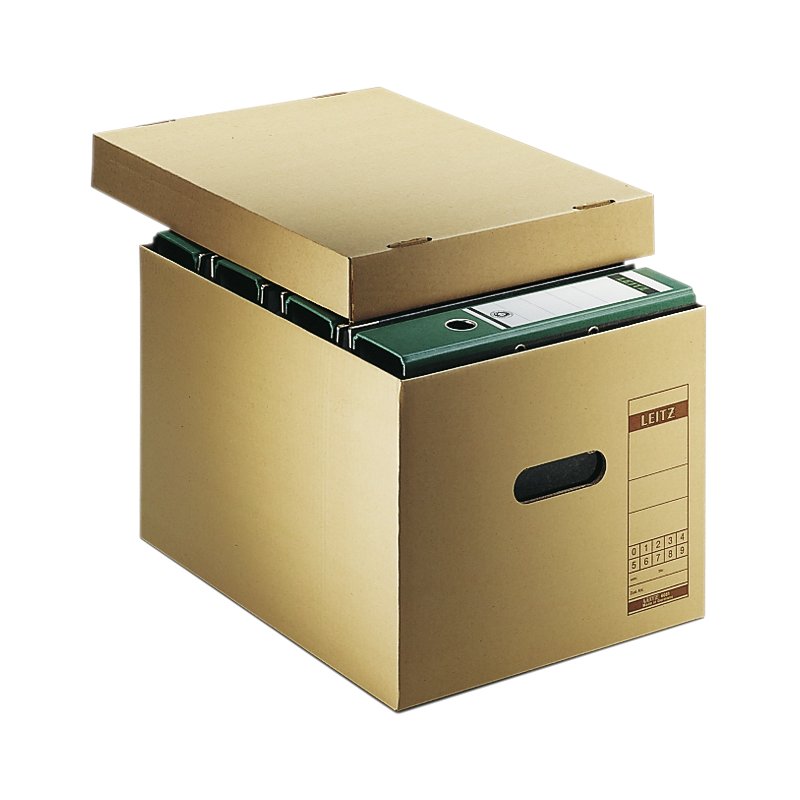LEITZ boîte d'archives/d'expédition carton ondulé, marron, A4, empilable, 10 pièces