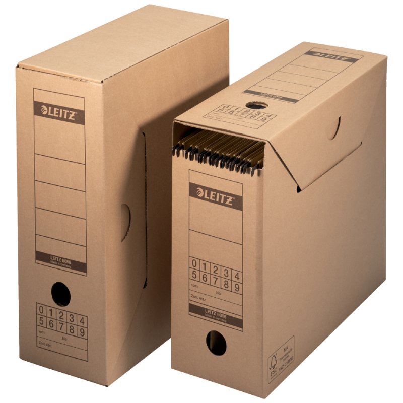 LEITZ hangmap archiefdoos golfkarton, bruin, A4, 10 stuks