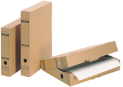 LEITZ archiefbox met sluitflap A3, golfkarton, 5 stuks