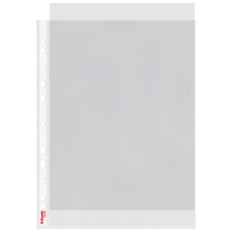 Esselte pochettes de documents Standard Plus A4, PP 0,09 mm, transparent, 100 pièces