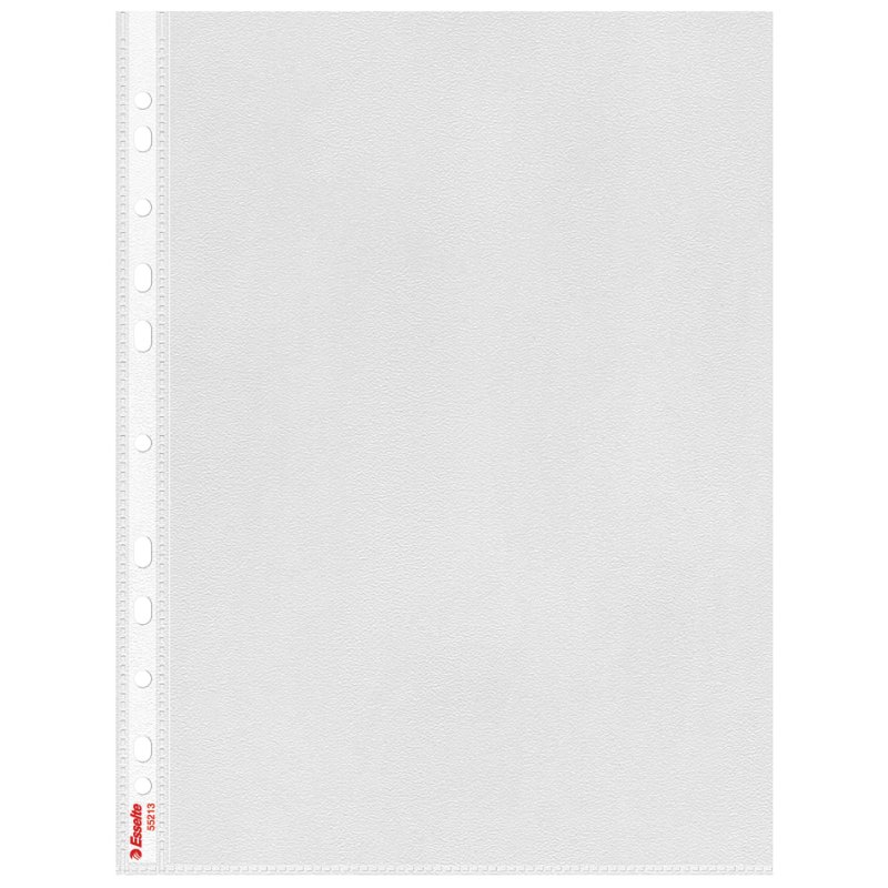 Esselte pochettes de documents Standard Plus A4, PP 0,09 mm, transparent, 100 pièces