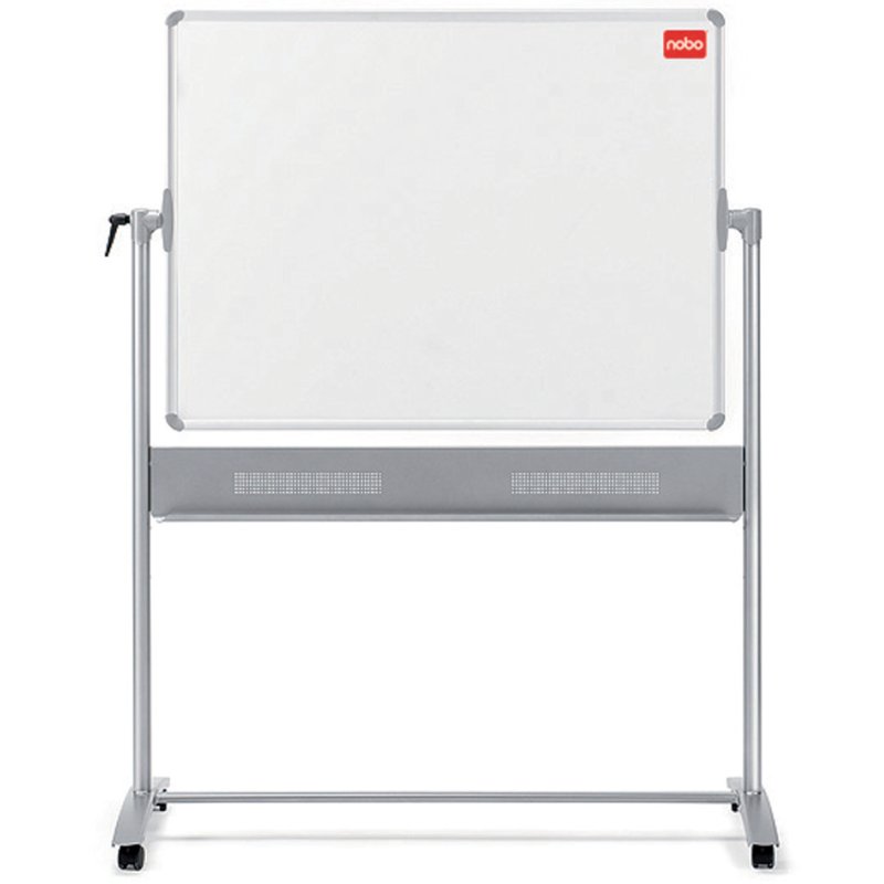 nobo tripod rotating board Kombi, white/grey, 1200×900 mm, whiteboard/felt board, mobile