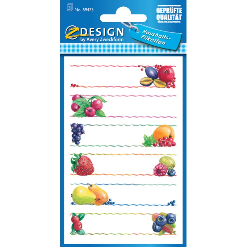 AVERY Zweckform étiquettes confiture, papier amovible, 76×120 mm, 12 pièces