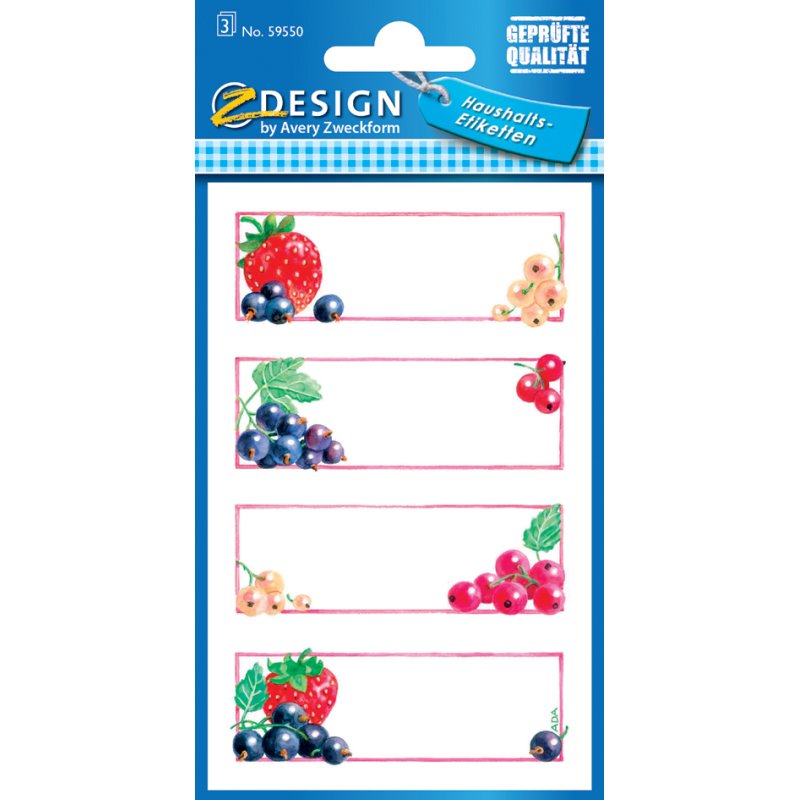 AVERY Zweckform étiquettes confiture, papier amovible, 76×120 mm, 12 pièces