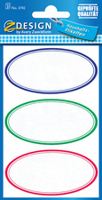 AVERY Zweckform ovale huishoud-etiketten Z-Design, goudopdruk, herbruikbaar, 6 stuks