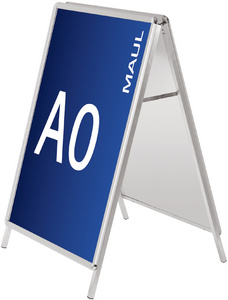 MAUL plakaatstandaard, DIN A0, 2 klapframes, weerbestendig