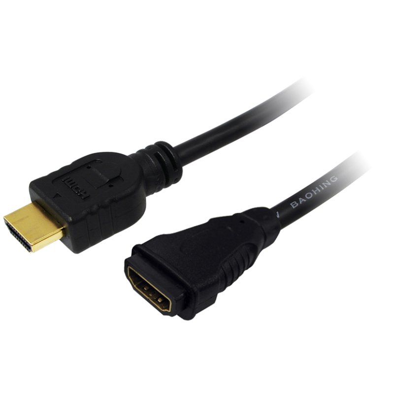 LogiLink Câble d'extension HDMI 1.4, noir, 3,0 mètre