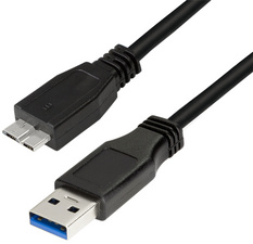 LogiLink USB 3.0 kabel USB-A naar micro USB-B, zwart, 0,6 m