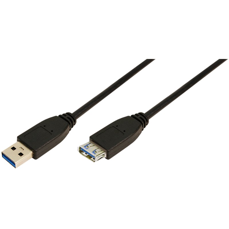 LogiLink USB 3.0 verlengkabel, zwart, 3 meter