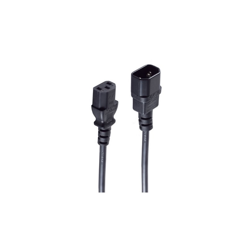 shiverpeaks Cordon d'alimentation prolongateur, C13-C14, noir, 3 mètres
