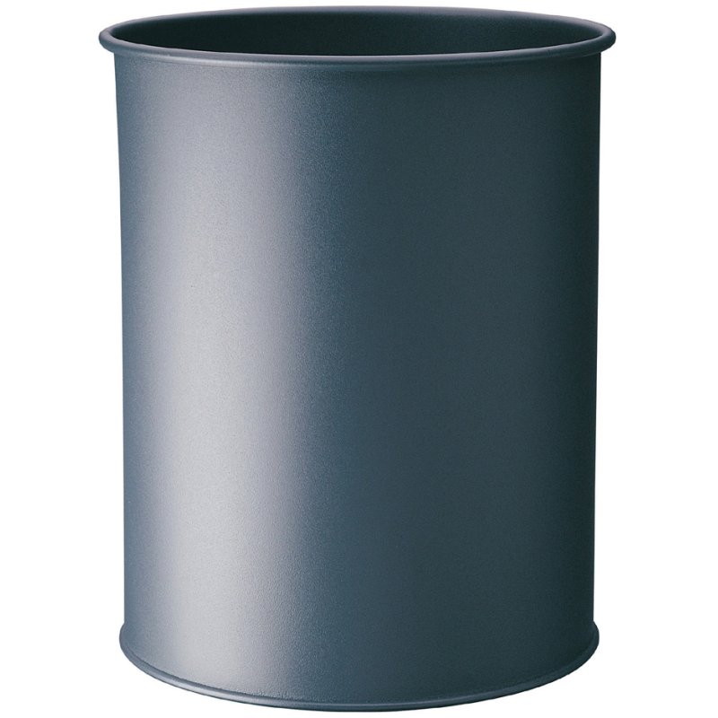 DURABLE corbeille à papier métal rond, 15 litres, argent métallisé