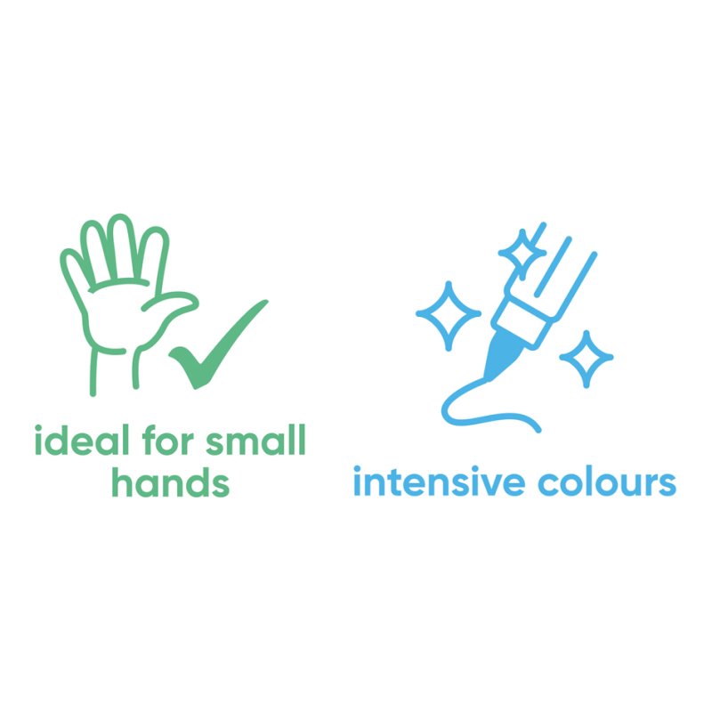 Kores Jumbo crayons triangulaires, 12 pièces, assorties colorées