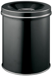 DURABLE prullenbak SAFE rond, 15 liter, grijs