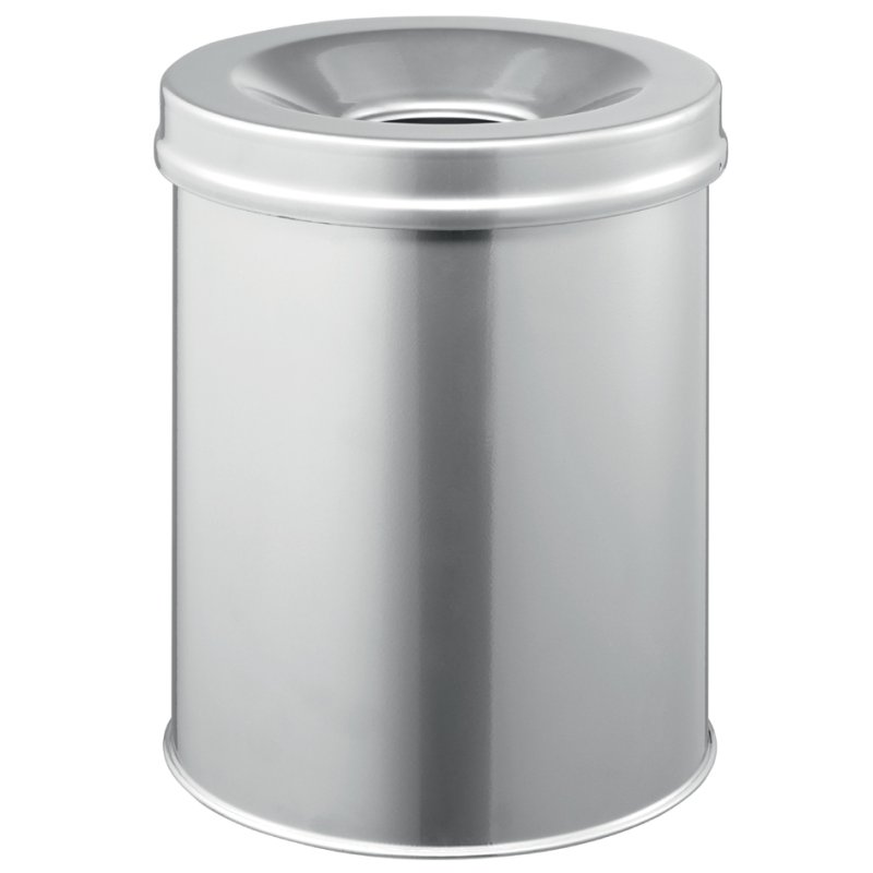 DURABLE poubelle SAFE rond, argent-métallique, 15 litres