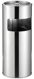 DURABLE Papierkorb Edelstaal met Ascher, 17 liter, zilver