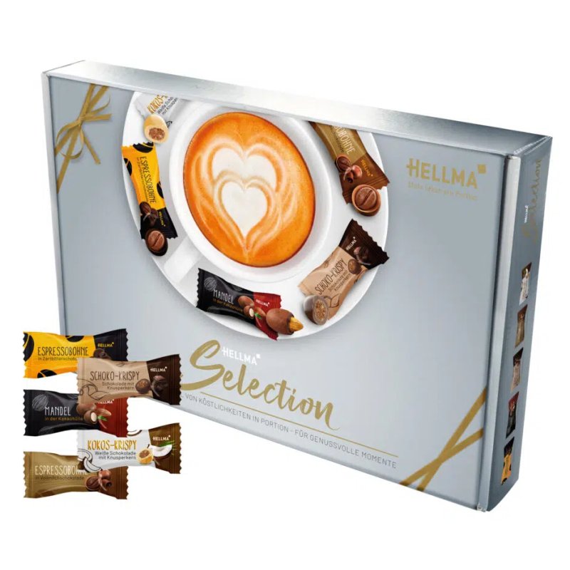 HELLMA Selection Box chocolate specialities, mix of 5 flavours, 200 pieces