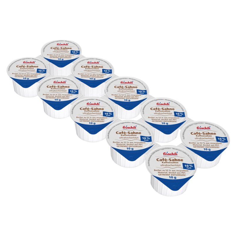 HELLMA crème pour café, 10% matière grasse, 10 portions de 10g