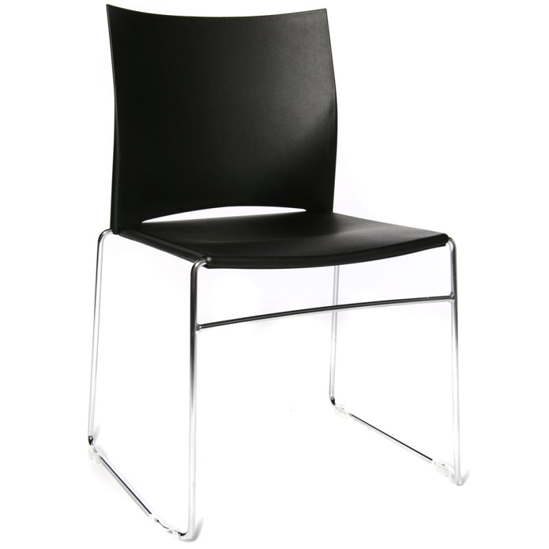 Topstar bezoekersstoel W-Chair, wit, chromen kuifframe, 4 stuks