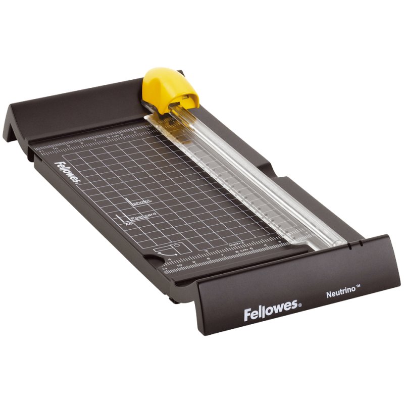 Fellowes rolsnijmachine Neutrino, 5 vellen, 240 mm snijlengte, zwart/geel
