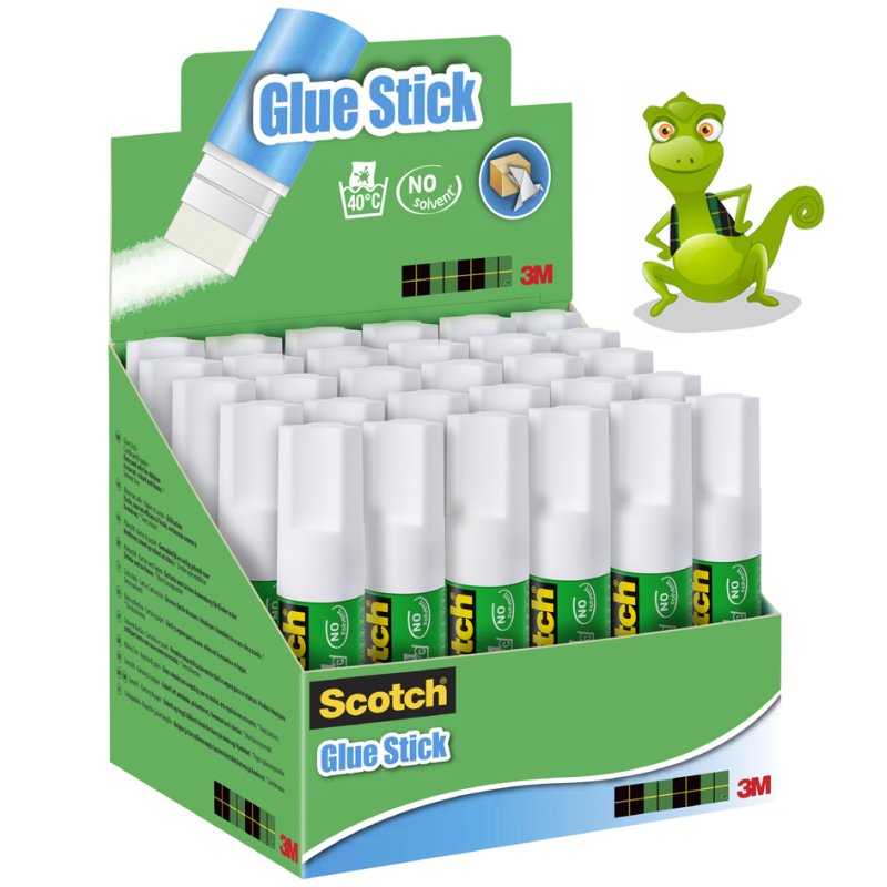 Scotch glue stick 21 g, solvent-free, washable, 20 pieces