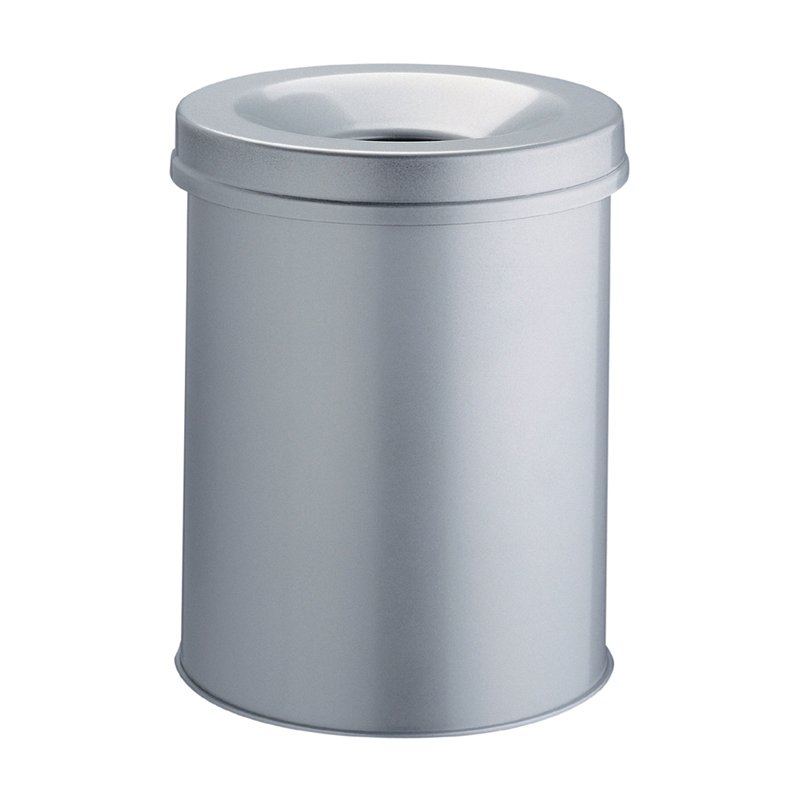DURABLE waste bin SAFE, round, 30 litres, grey