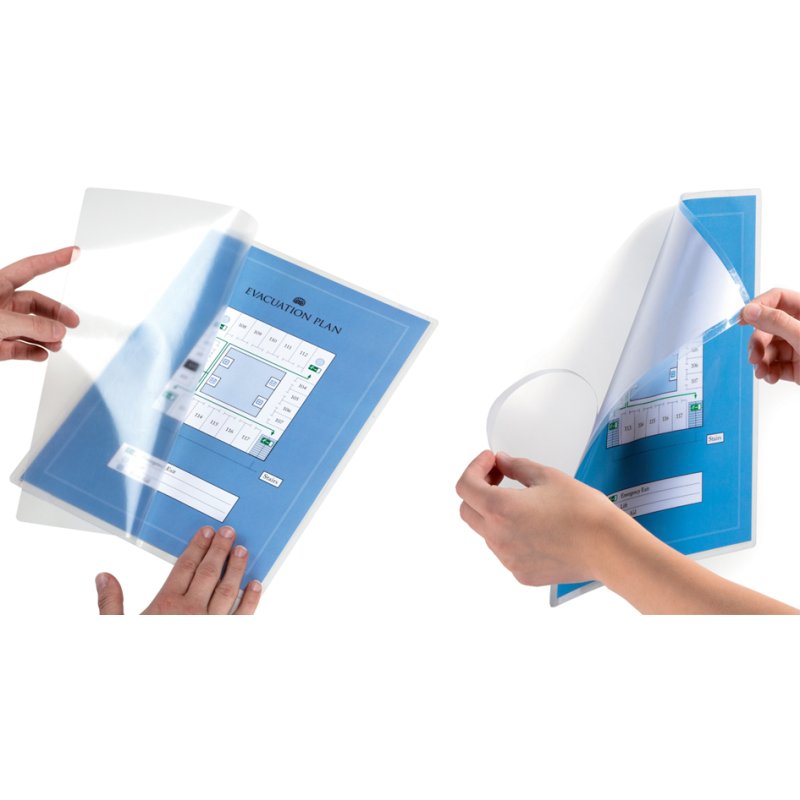 DURABLE self-adhesive laminating film A4, transparent, without device, 10 pieces