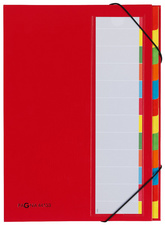 PAGNA sorteermap DESKORGANIZER Color, 12 vakken, rood, A4
