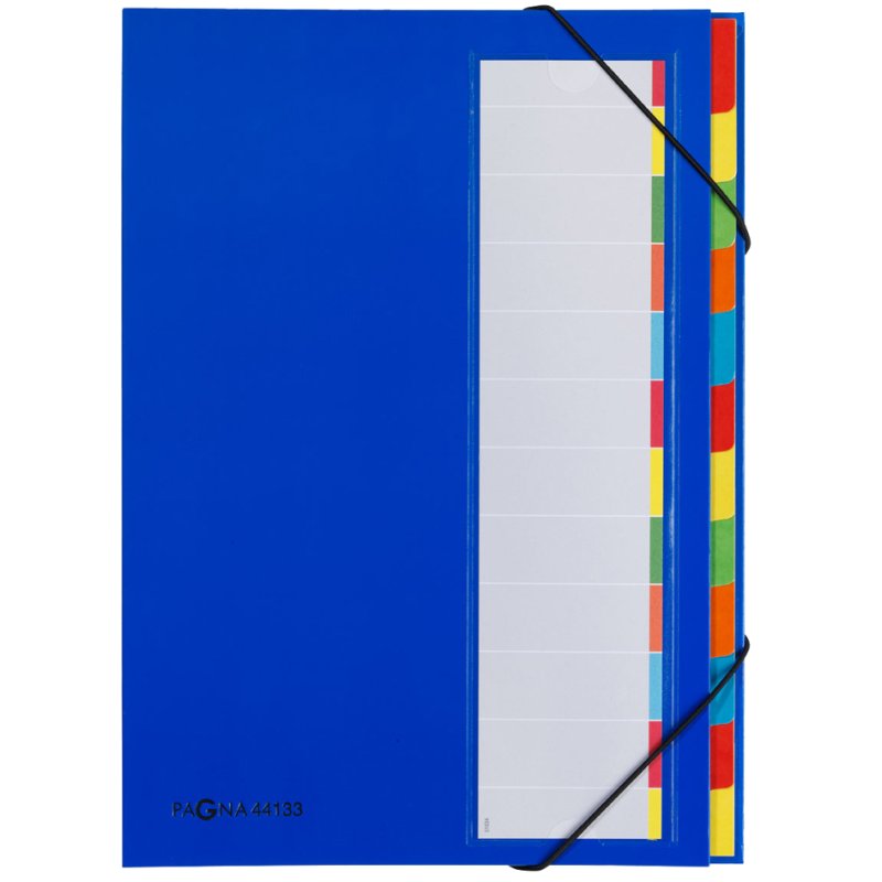 PAGNA classeur de bureau Color, 7 compartiments, bleu, A4