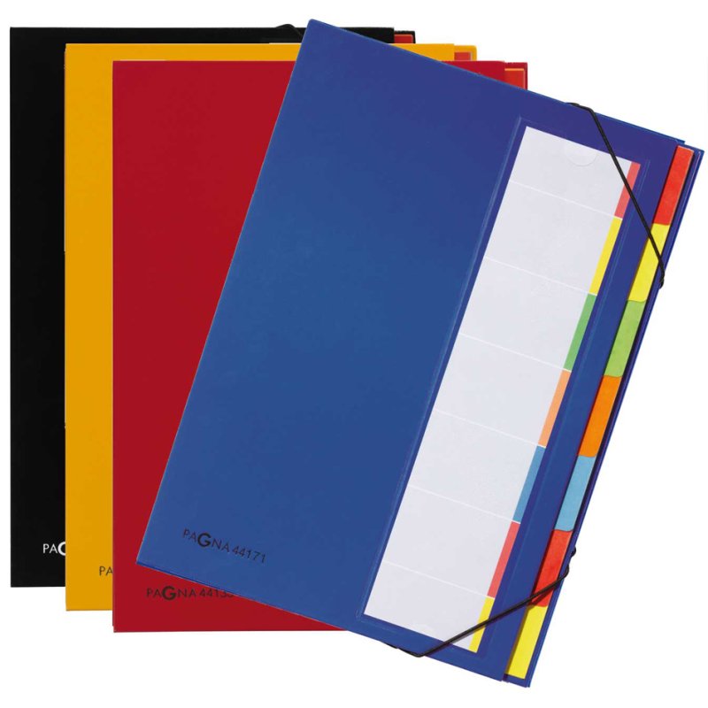 PAGNA classeur de bureau Color, 7 compartiments, bleu, A4