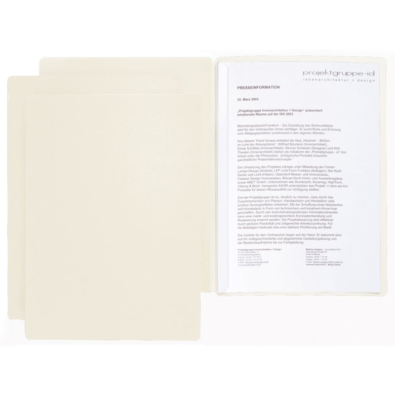 PAGNA classeur de présentation Star A4, beige, avec barre de serrage